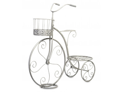 Kvetinový stojan Bicykel šedý