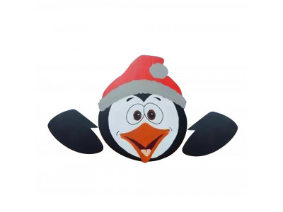 Vianočná dekorácia na plot - Tučniak