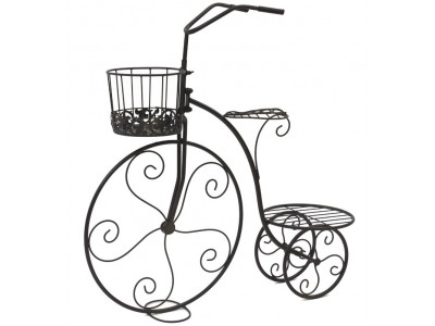 Kvetinový stojan Bicykel čierny