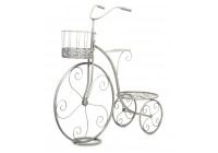 Kvetinový stojan Bicykel šedý