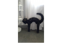 Halloween dekorácia - Mačka čierna
