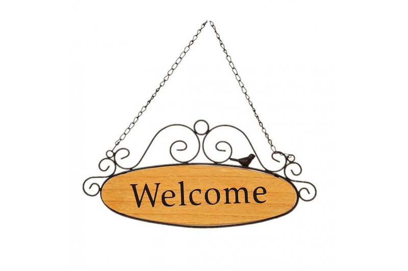 Dekoračná uvítacia tabuľka Welcome