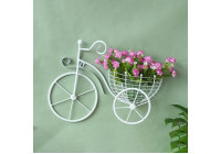Nástenný kvetinový stojan Bicykel čierny