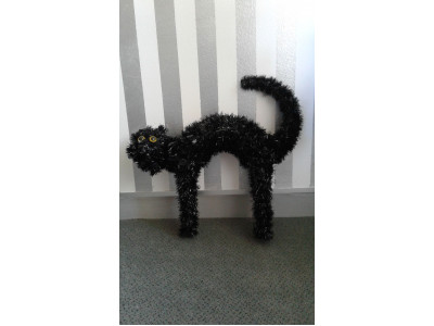 Halloween dekorácia - Mačka čierna